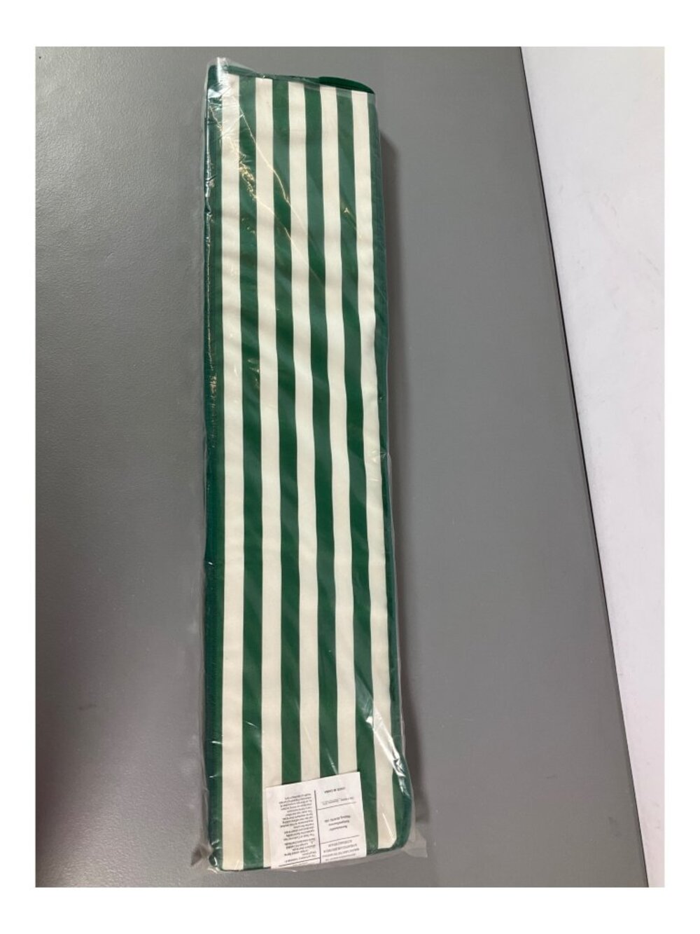 Backyard Discovery Green & White Striped Rectangular Cushion Pad for Playgrounds